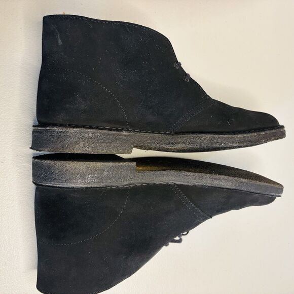 Clarks Desert Boot 12 M Men's Chukka Black Charles F. Stead Leather Upper W/Box - Picture 5 of 16